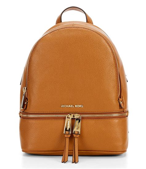 michael kors macys com rhea zip small pebble leather backpack|Michael Kors rhea slim backpack.